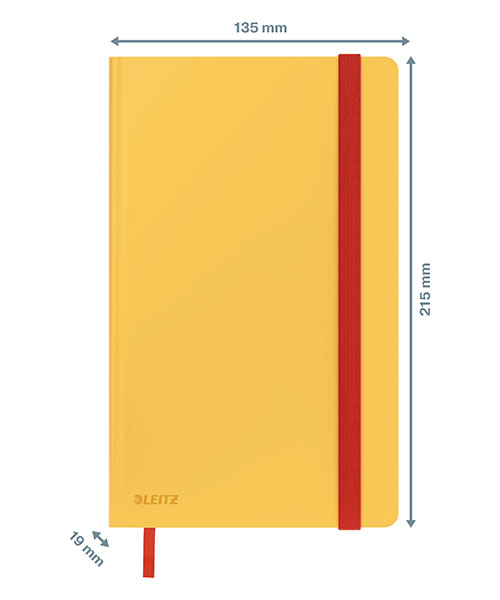 Leitz Cosy Soft Touch Ciltli Kapaklı Kareli Orta Boy Defter A5 44540019 Sarı