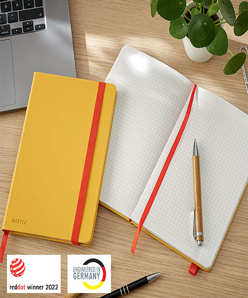 Leitz Cosy Soft Touch Ciltli Kapaklı Kareli Orta Boy Defter A5 44540019 Sarı