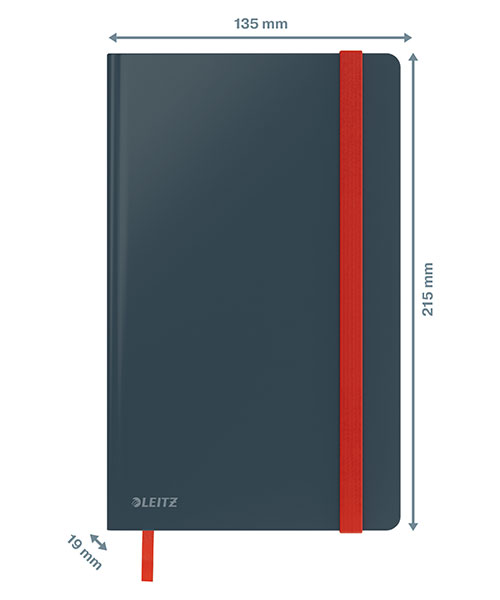 Leitz Cosy Soft Touch Ciltli Kapaklı Kareli Orta Boy Defter A5 44540089 Gri