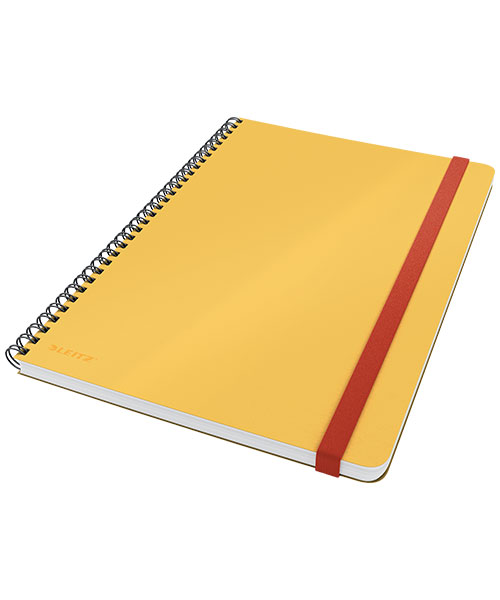 Leitz Cosy Soft Touch Spiralli Büyük Boy Kareli Defter B5 44840019 Sarı