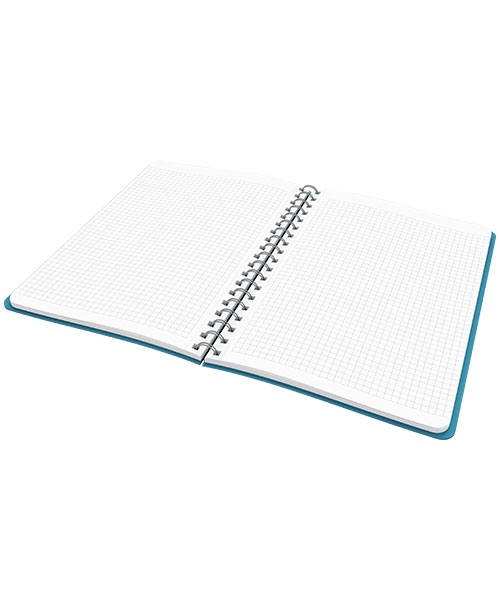 Leitz Cosy Soft Touch Spiralli Büyük Boy Kareli Defter B5 44840061 Mavi