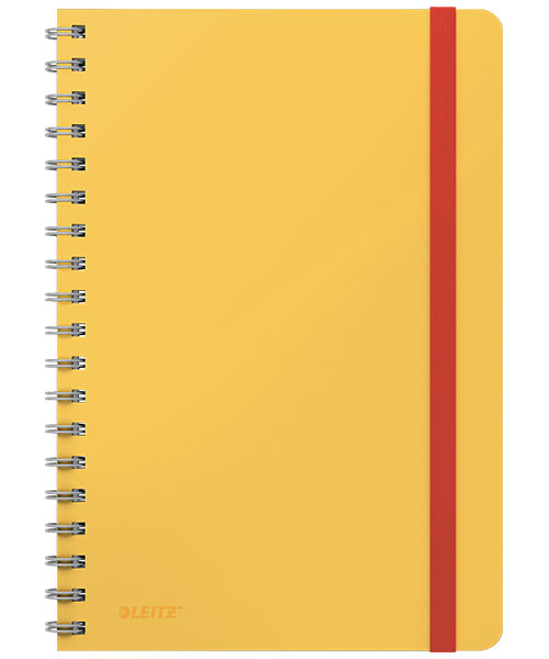 Leitz Cosy Soft Touch Spiralli Büyük Boy Çizgili Defter 45270019 Sarı