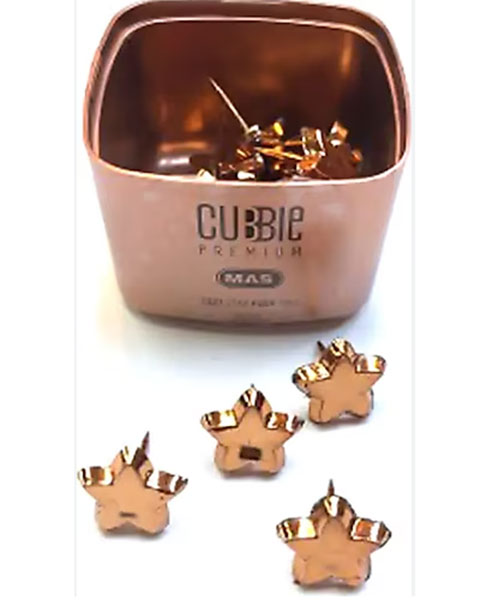 Mas Cubbie Premium Yıldız Harita Çivisi Rosegold 1321